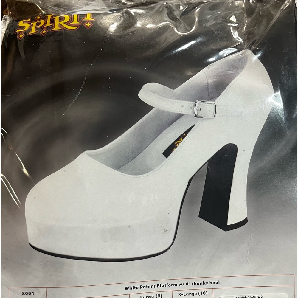 Spirit Halloween White Patent Platform Maryjane W9 Well loved costume shoes